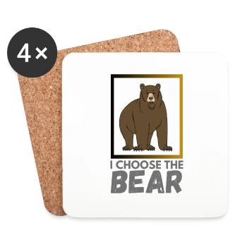 I Choose The Bear - Coasters (set of 4) - white - Front