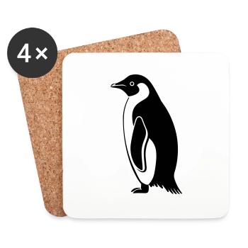Pingouin - Dessous de verre (lot de 4) - blanc - Devant