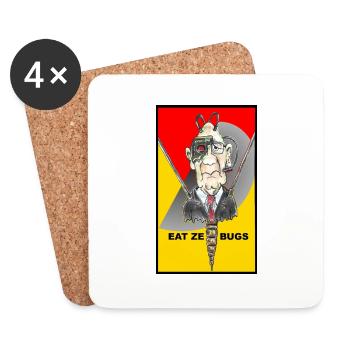 eat ze bugs - Untersetzer (4er-Set) - Weiß - Vorne