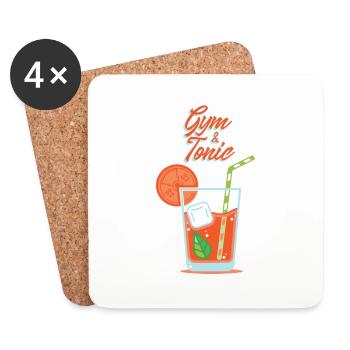 Gym and tonic - Coasters (set of 4) - white - Front
