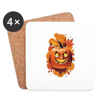 Pumpkin Mischief - Coasters (set of 4) - white - Front