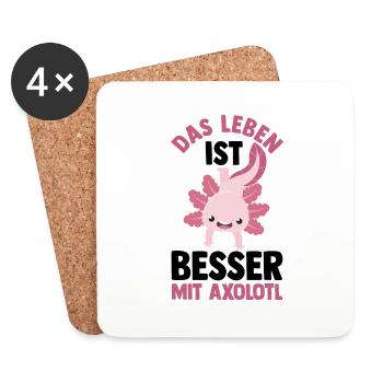 Axolotl - Coasters (set of 4) - white - Front