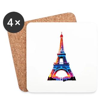 Eiffel tower #11 - Dessous de verre (lot de 4) - blanc - Devant