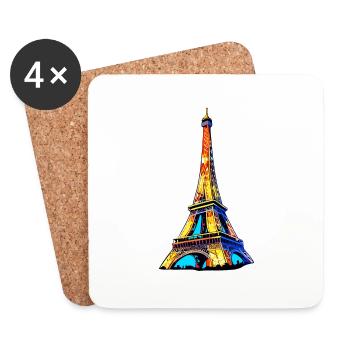 Eiffel tower #20 - Dessous de verre (lot de 4) - blanc - Devant