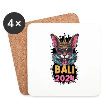 Bali 2024 Hase - Untersetzer (4er-Set) - Weiß - Vorne