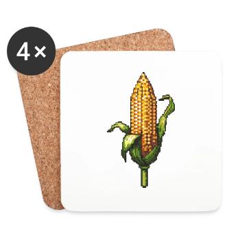 Corn Pixel Icon - Coasters (set of 4) - white - Front