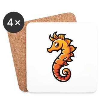 Seahorse Seahorse - Coasters (set of 4) - white - Front