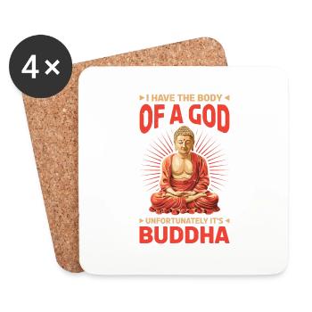 I Have The Body Of A God It's Buddha 2 - Untersetzer (4er-Set) - Weiß - Vorne