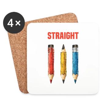 Straight Out Of Pencils - Untersetzer (4er-Set) - Weiß - Vorne