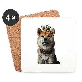 Akita - Dessous de verre (lot de 4) - blanc - Devant