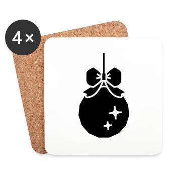 Christmas decorative ball - Coasters (set of 4) - white - Front