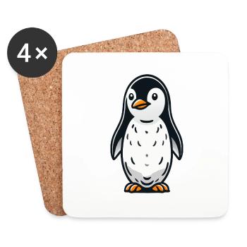 pingouin - Dessous de verre (lot de 4) - blanc - Devant