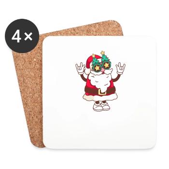 Auf lock Santa - Untersetzer (4er-Set) - Weiß - Vorne