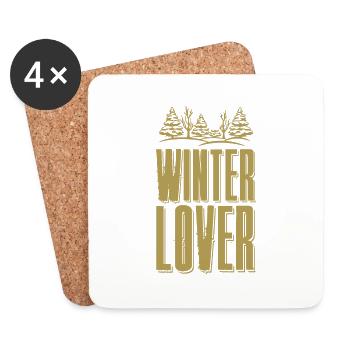 Winter Lover - Coasters (set of 4) - white - Front