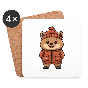 Chow Chow Dog Stylish - Coasters (set of 4) - white - Front