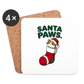 Santa Paws - Coasters (set of 4) - white - Front