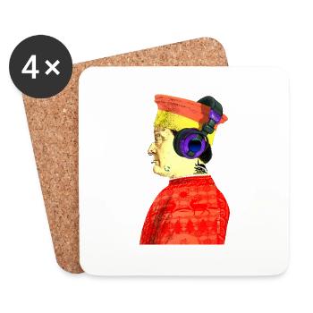Federico da Montefeltro - Dessous de verre (lot de 4) - blanc - Devant