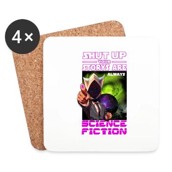 science-fiction - Dessous de verre (lot de 4) - blanc - Devant
