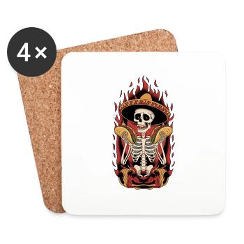 Tacos - Mexico cuisine - Coasters (set of 4) - white - Front