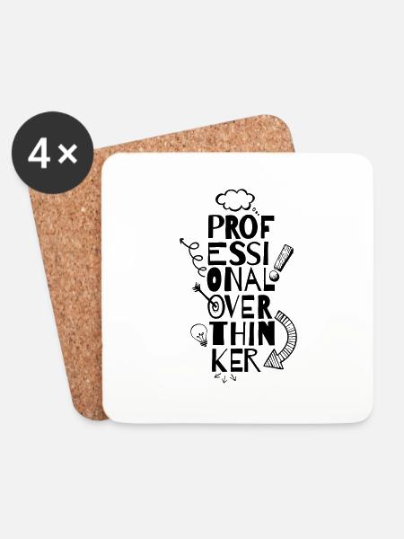 Professional Overthinker - Untersetzer (4er-Set) - Weiß