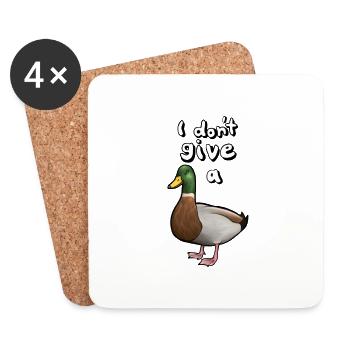 I don´t give a "duck" - Untersetzer (4er-Set) - Weiß - Vorne