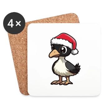 Strauß Weihnachten - Untersetzer (4er-Set) - Weiß - Vorne