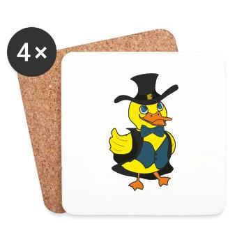 Mr. Duckling - Coasters (set of 4) - white - Front