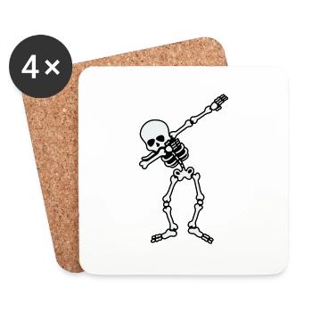 skull dabbing - Untersetzer (4er-Set) - Weiß - Vorne