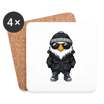 Eagle Cool Comic - Coasters (set of 4) - white - Front