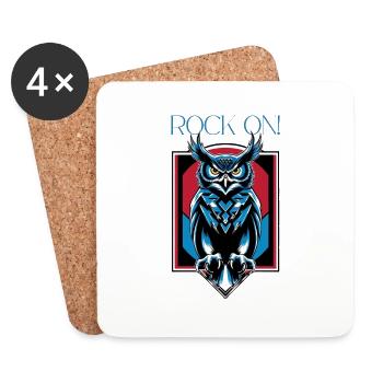 Eule - Rock on ! - Dessous de verre (lot de 4) - blanc - Devant