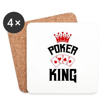 Poker King - Coasters (set of 4) - white - Front