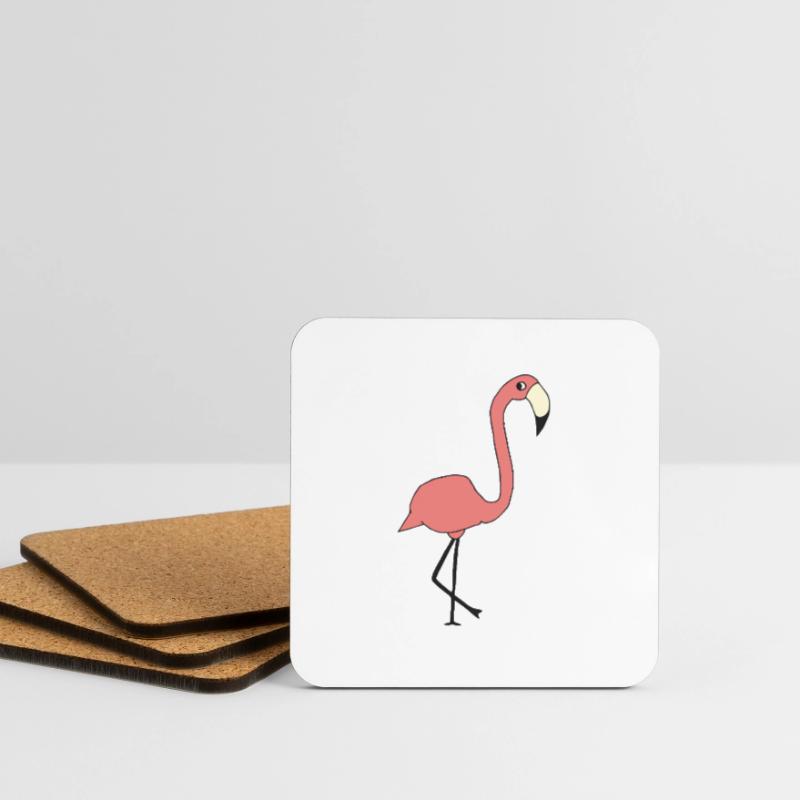 Flamant Dessous de verre (lot de 4)
