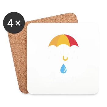 LA VIE SOUS LA PLUIE EST BELLE - Dessous de verre (lot de 4) - blanc - Devant