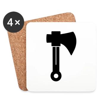 axe - Coasters (set of 4) - white - Front