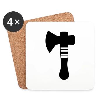 axe - Coasters (set of 4) - white - Front