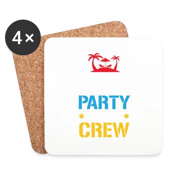 Ibiza Party Crew - Untersetzer (4er-Set) - Weiß - Vorne