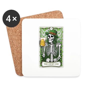 Tarotkarte - Untersetzer (4er-Set) - Weiß - Vorne