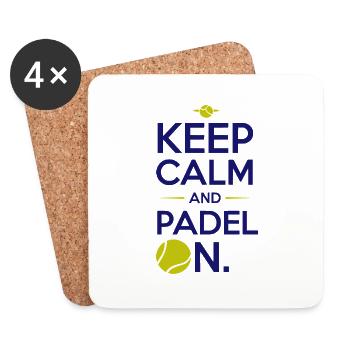 Keep calm and padel on 3 - Untersetzer (4er-Set) - Weiß - Vorne