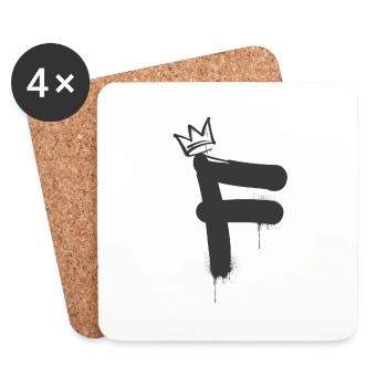 F - Coasters (set of 4) - white - Front