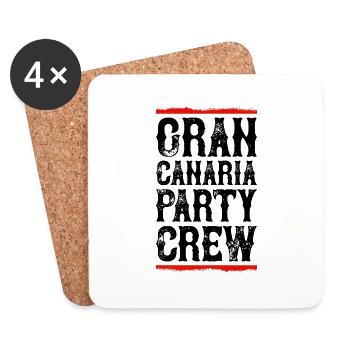 Équipe de fête de Gran Canaria - Dessous de verre (lot de 4) - blanc - Devant