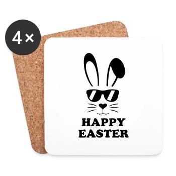 Frohe Ostern - Untersetzer (4er-Set) - Weiß - Vorne