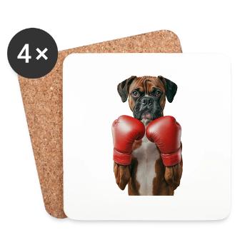 Boxer - Untersetzer (4er-Set) - Weiß - Vorne