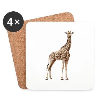 Giraffe - Coasters (set of 4) - white - Front