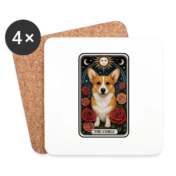 Corgi - Untersetzer (4er-Set) - Weiß - Vorne