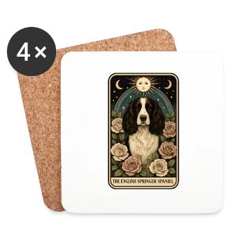 Englischer Springer Spaniel - Untersetzer (4er-Set) - Weiß - Vorne