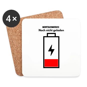 Montagsmodus Noch nicht geladen - Untersetzer (4er-Set) - Weiß - Vorne