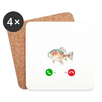 Fih Calling Remind me Message Decline Accept Phone - Coasters (set of 4) - white - Front
