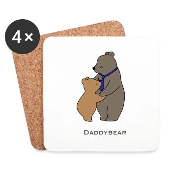 DaddyBear Hug - Coasters (set of 4) - white - Front