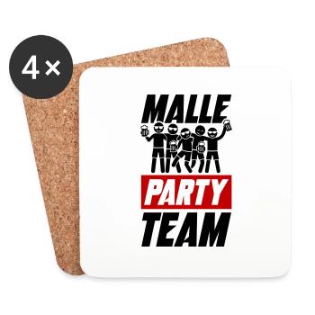 Malle Party Team - Coasters (set of 4) - white - Front