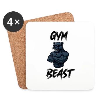 Gymnase de bande dessinée Panther - Dessous de verre (lot de 4) - blanc - Devant